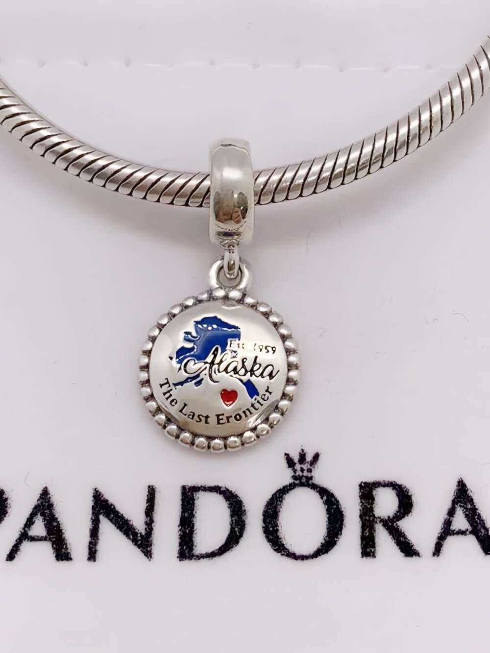 Pandora Alaska Map Dangle Charm